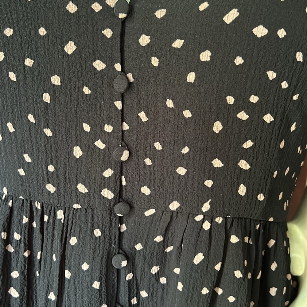 Madewell Flutter Sleeve Button Front Midi Dress W… - image 4